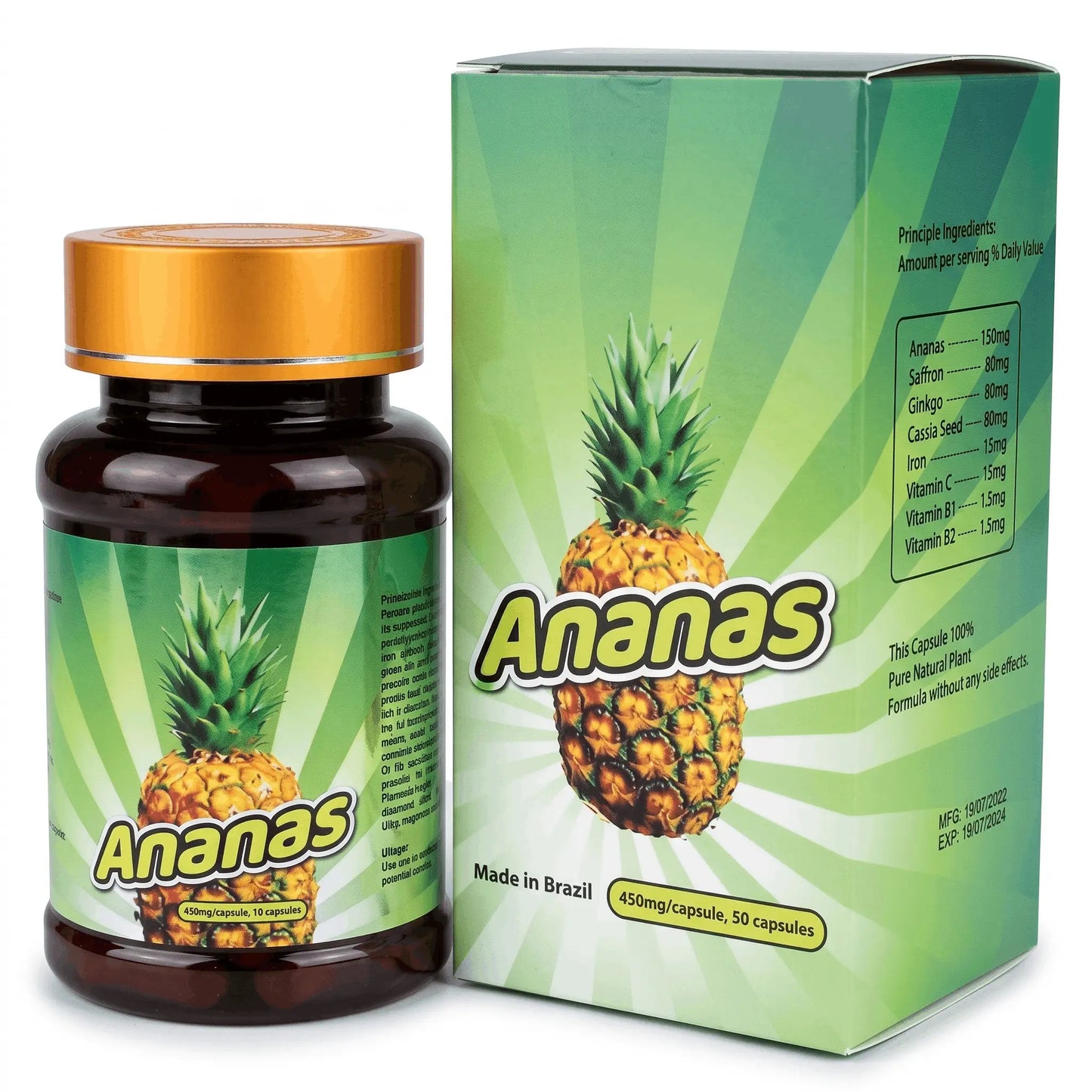 Natural Ananas Slimming Weight Loss Capsule
